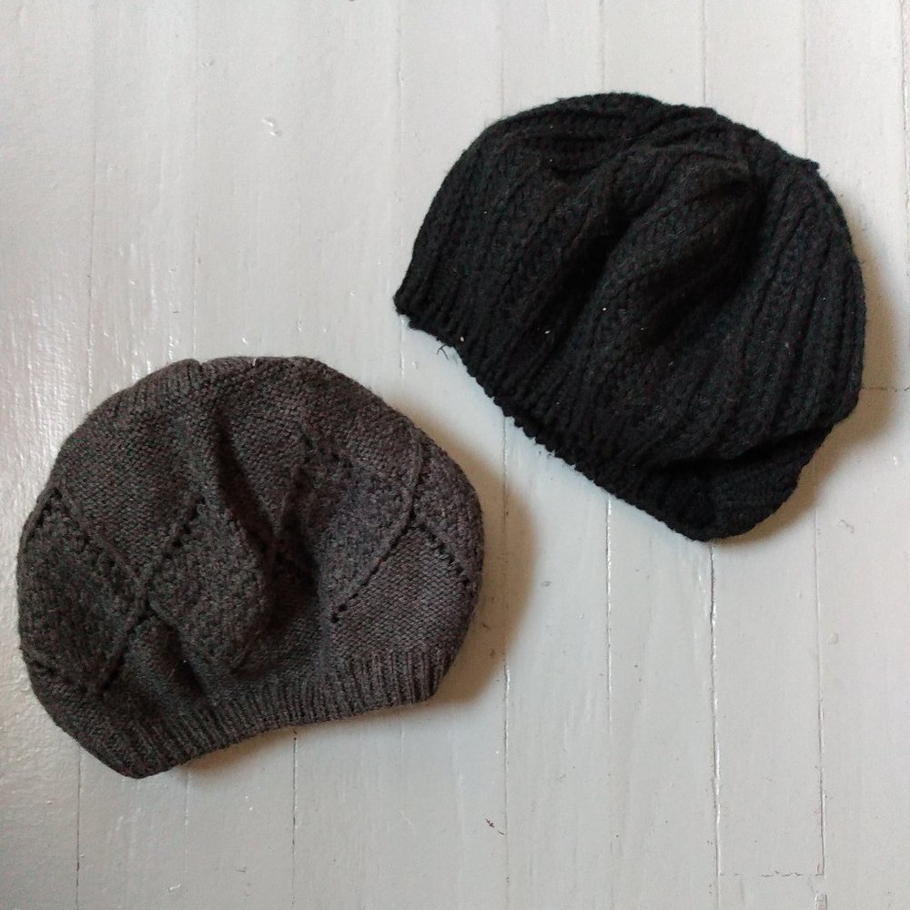 Two Knit Hats - Banana Republic and The Limited